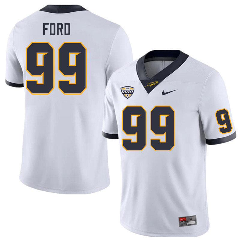 Toledo Rockets #99 Travion Ford College Football Jerseys Stitched Sale-White